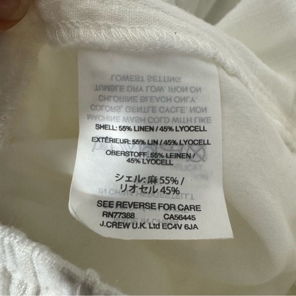 J Crew Point Sur white linen blend Seaside jogger pant - Picture 8 of 9